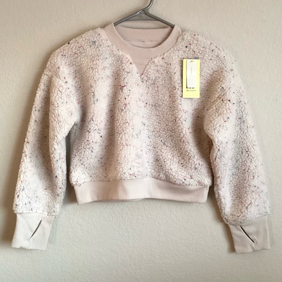 \All in Motion\ NWT Faux Shearling Pullover in Authentic Cream - Picture 1 of 15